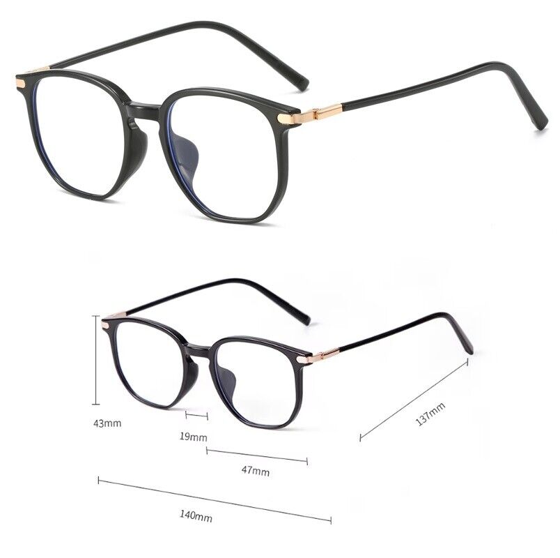 Unisex Round Anti Blue Light Blocking Glasses - Trendy Eye Protection UK Glasses