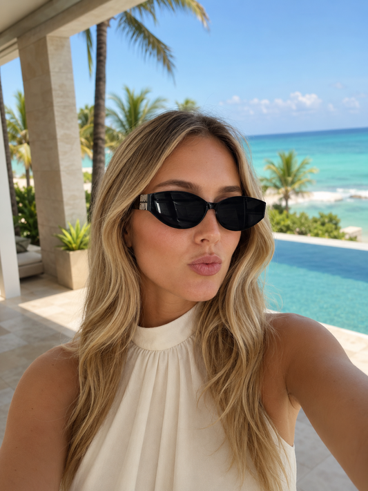 Glasses Stylish Fashion Designer Women Men Sunglasses Cute Oval Trending Shades