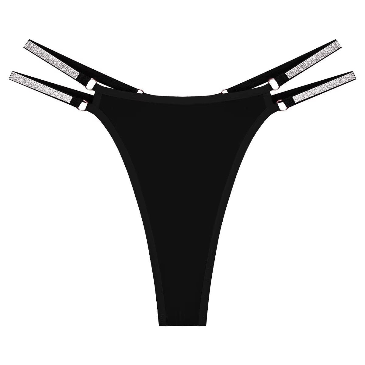 Women’s Thong Double Rhinestone Side Strap Lingerie
