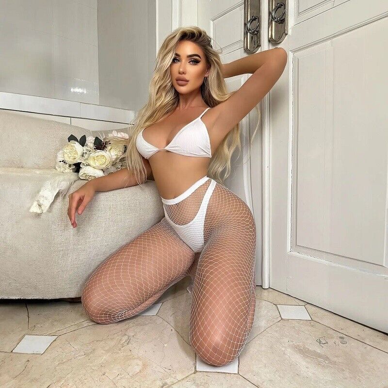 Sexy Women Luminous Fishnet Stockings High Waist Mesh Tights Glow In The Dark UK