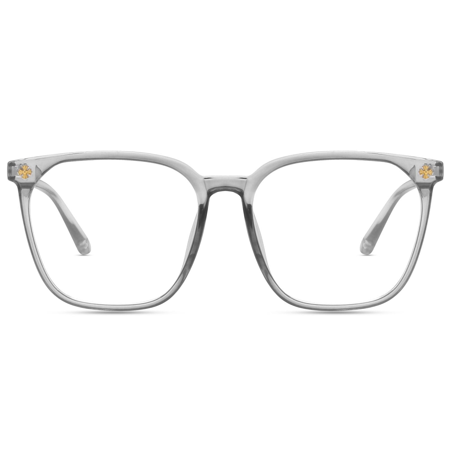 Large Square Frame Blue Light Blocking Clear Lens Nerd Geek Glasses Womens/Mens