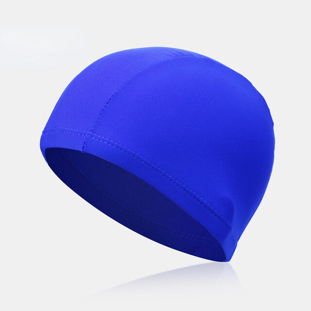 Easy Fit Unisex Adult Swimming Cap Hat Mens Womens Pool Sea Spandex Fabric