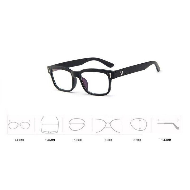 Hot Fashion Mens Womens Retro Clear Lens Glasses Frame Eyewear Unisex - Black