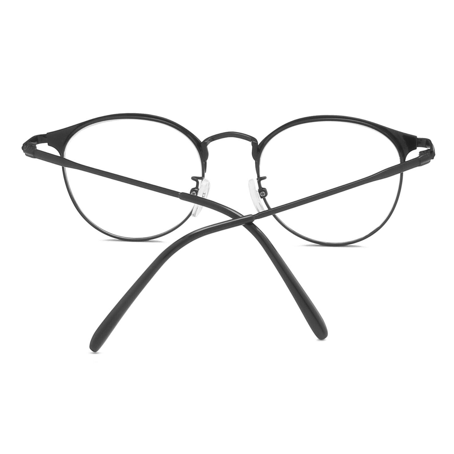 Unisex Round Metal Frame Clear lens Retro Geek Glasses