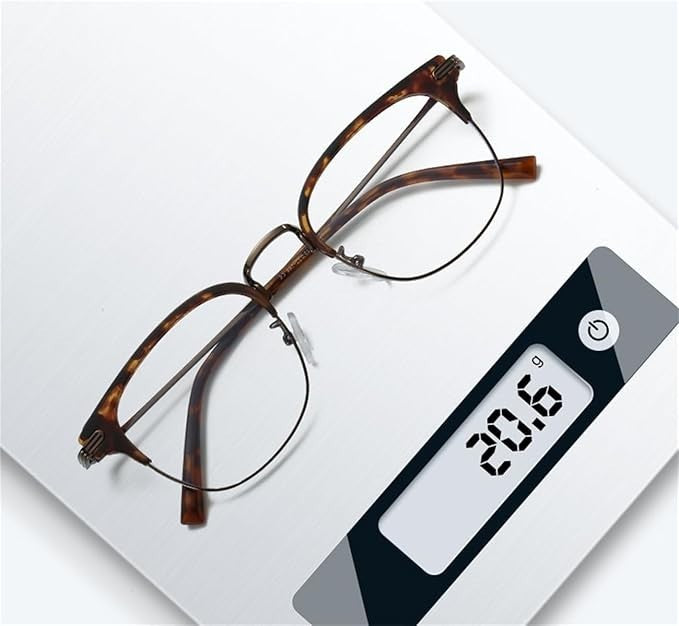 Unisex Retro Metal Square Frame Glasses – Blue Light Blocking for Work & Study