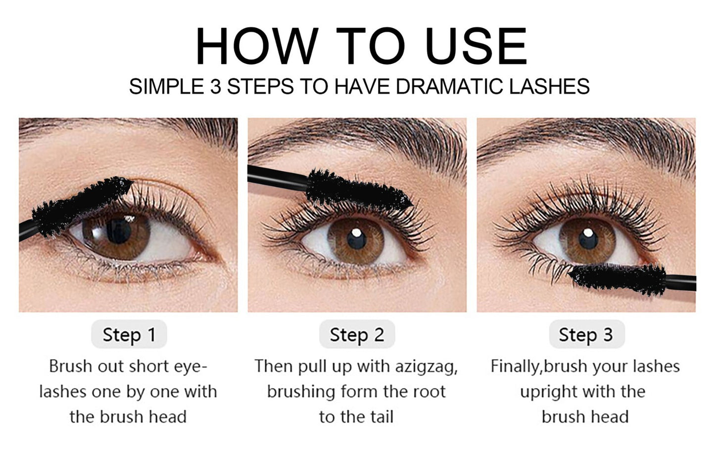 HANDAIYAN Curling Black Mascara Long Lasting Butterfly Brush Luxury Eye Makeup