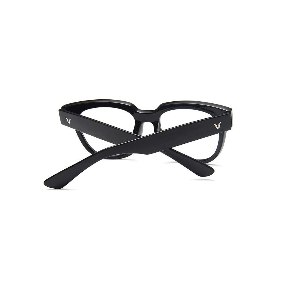 Retro Clear Lens Glasses Square Eyewear Unisex Mens/Womens Black/Amber/Clear