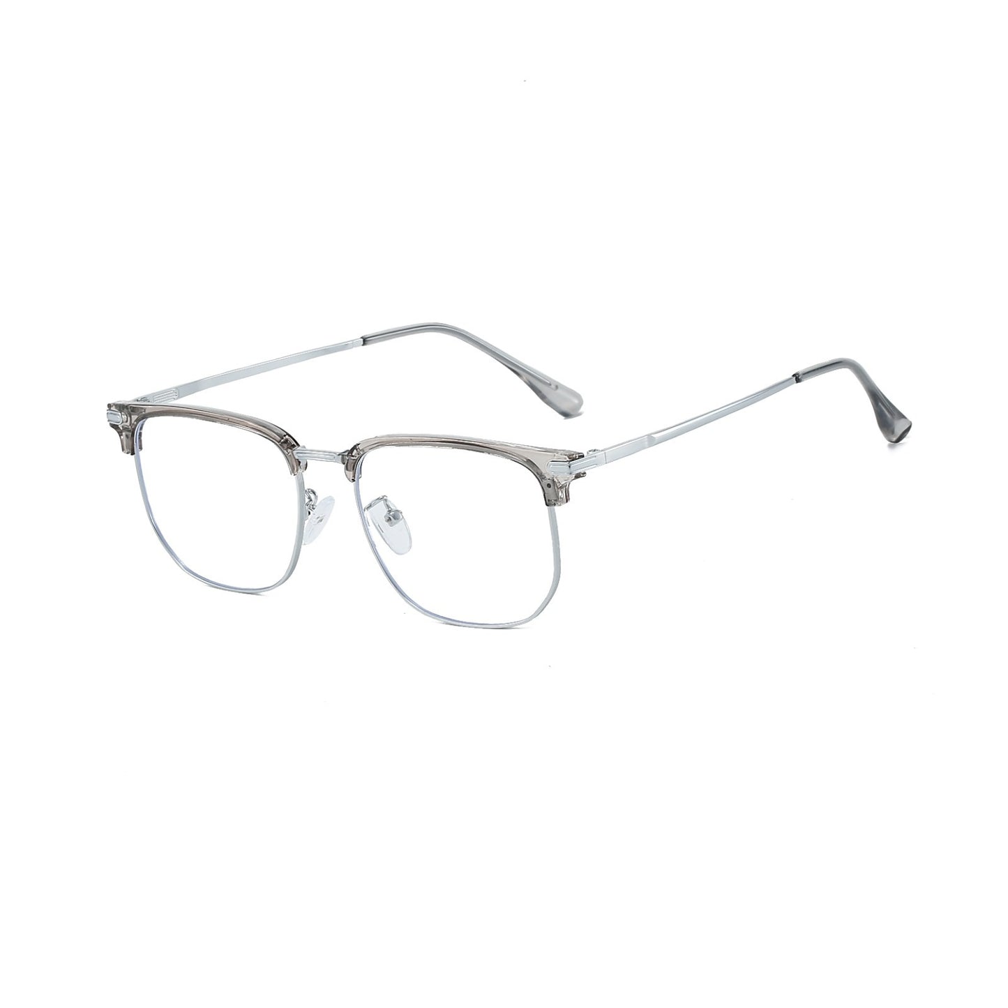 Unisex Classic Metal Square Glasses Anti Blue Light Lenses for Screen Protection