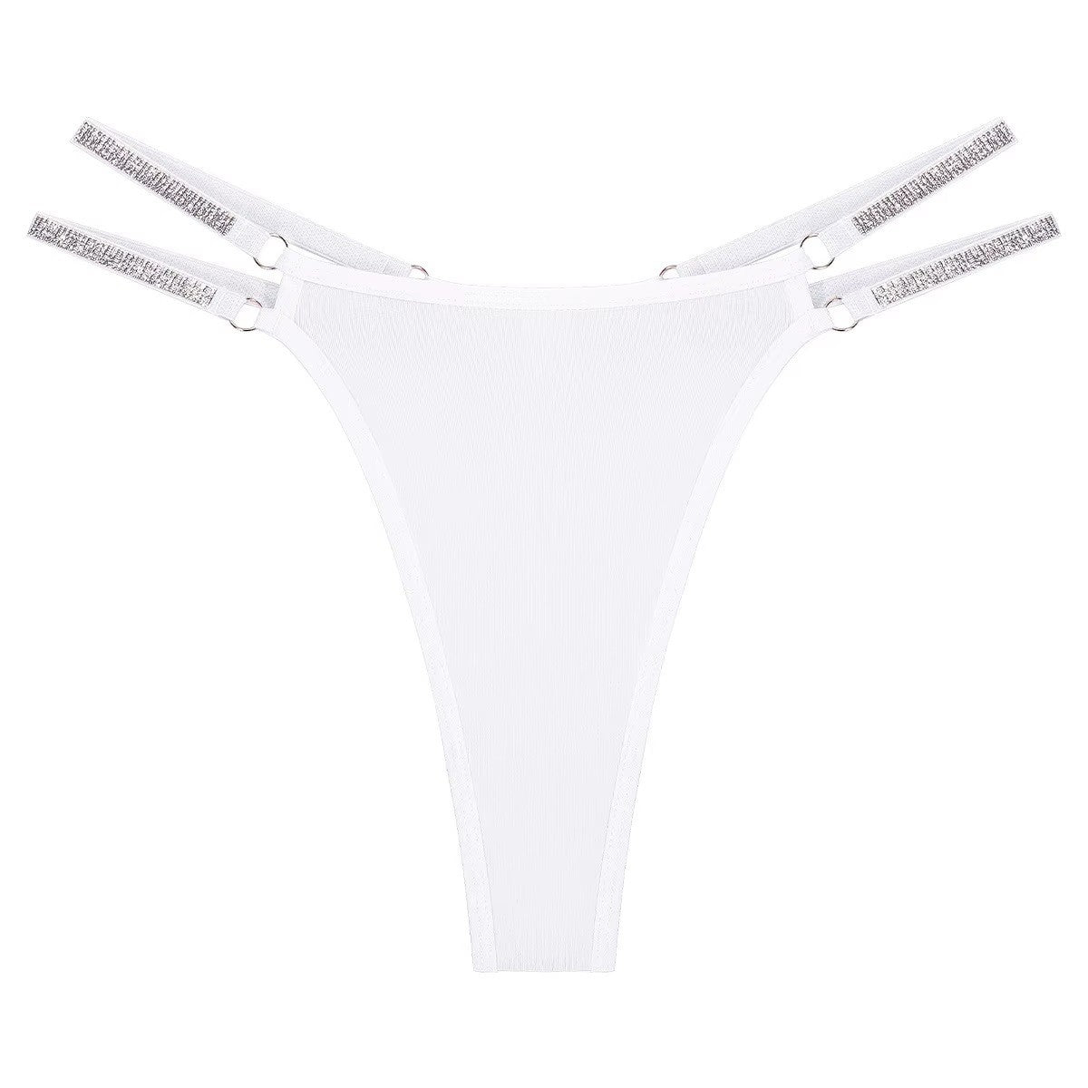 Women’s Thong Double Rhinestone Side Strap Lingerie