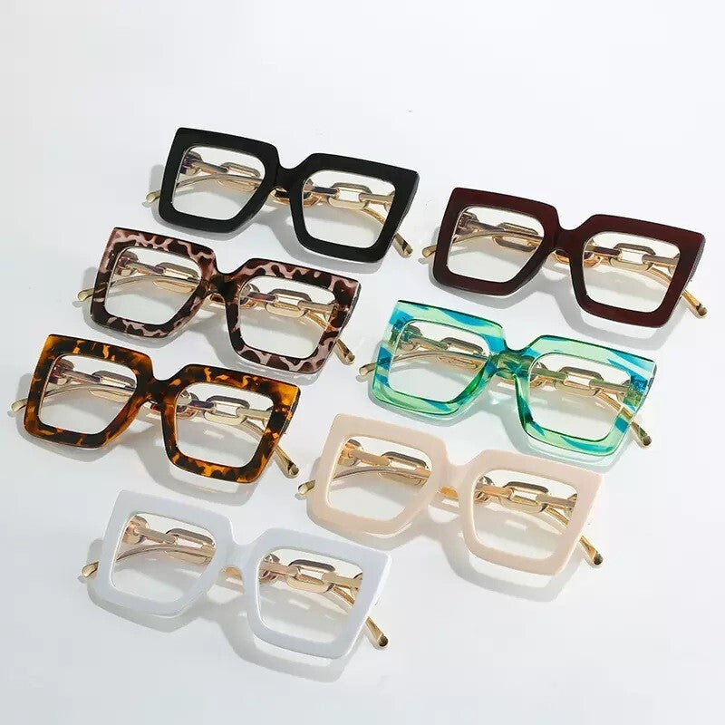 Black fashion New style Goggles Women Oversized Square Glasses Frames Men/Women