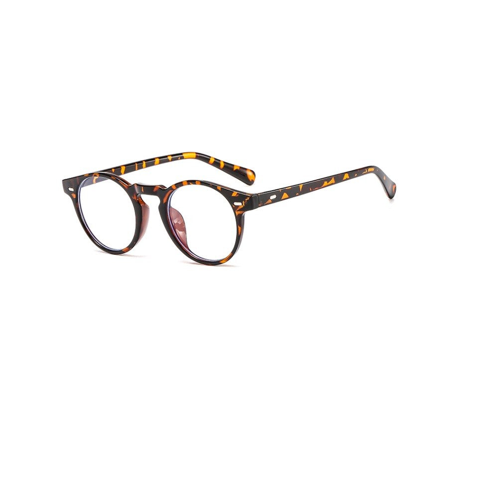 2021 Men Round Frame Blue Ray Blocking Computer Eyeglasses Small Size Glasses