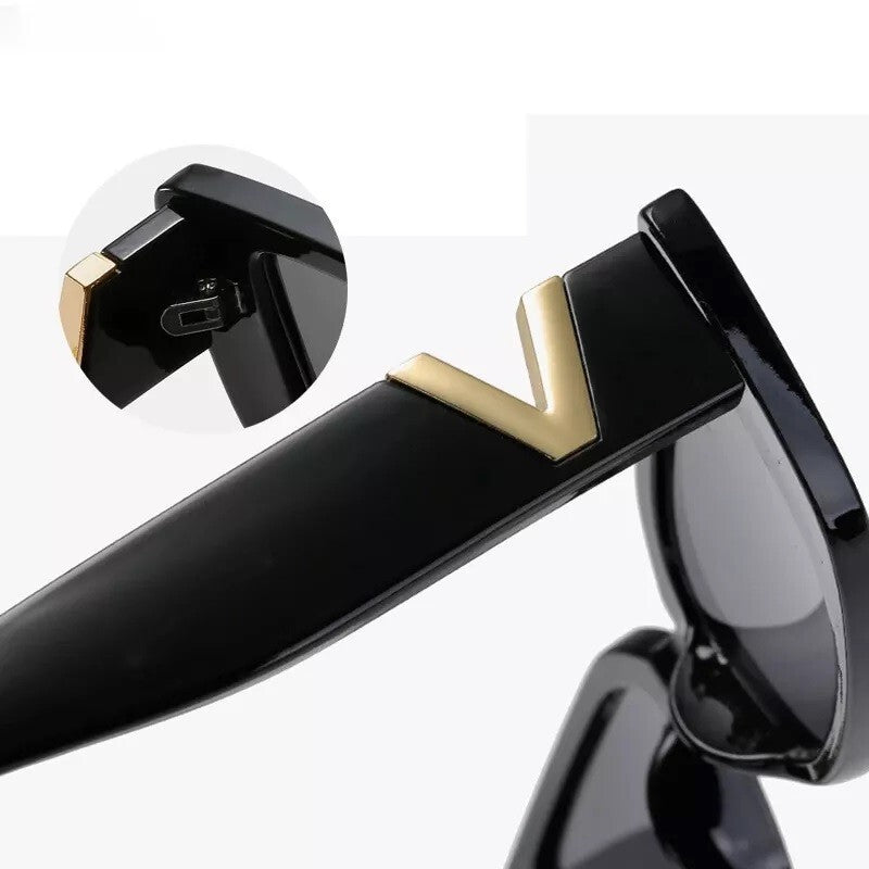 Vintage Sunglasses Frames For Women Rectangle Full Rim Small Wide Square Eyewear