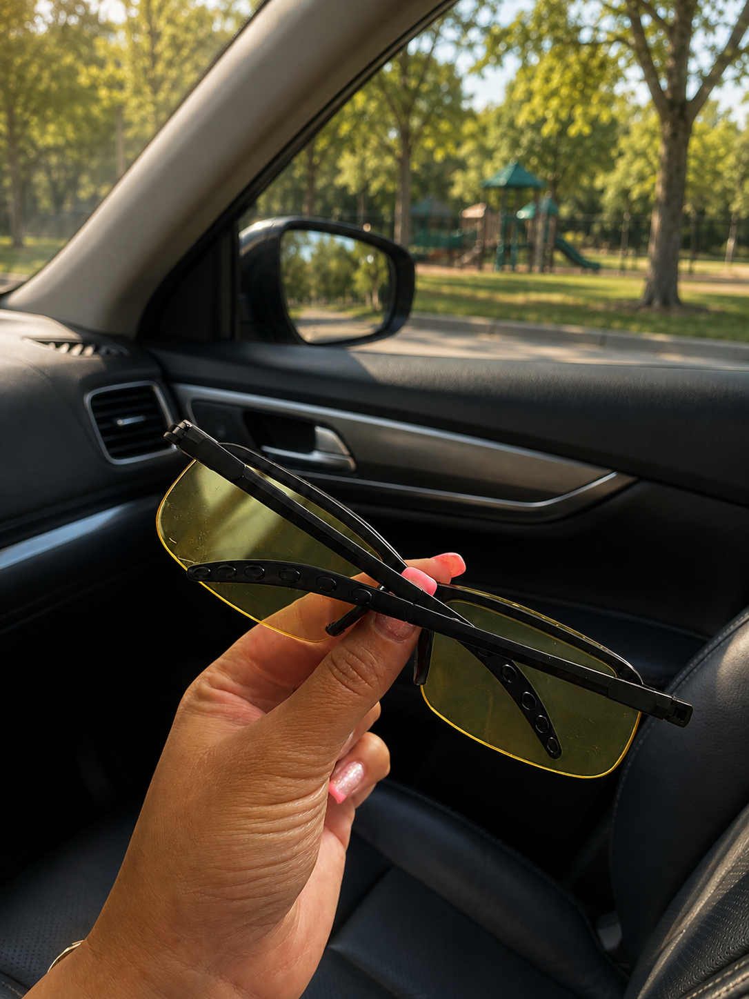 Yellow Night Driving Glasses Safety SunGlasses UV400 Anti Glare Wrap Around UK
