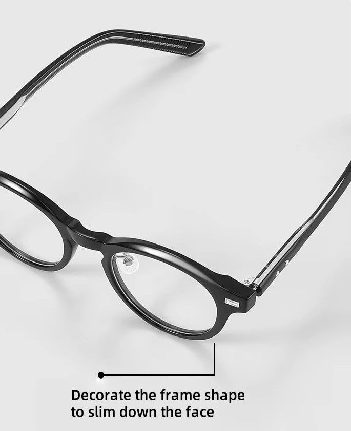 Retro Round Glasses Anti Blue Light Blocking Clear Lens Fashion Frames
