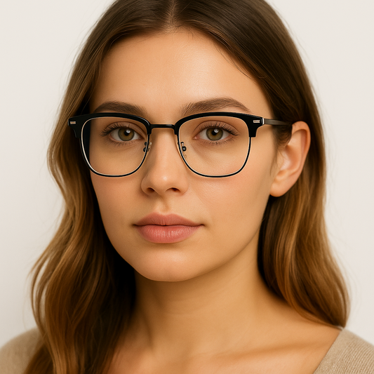 Unisex Metal Square Anti Blue Light Glasses – Eye Protection for Screens