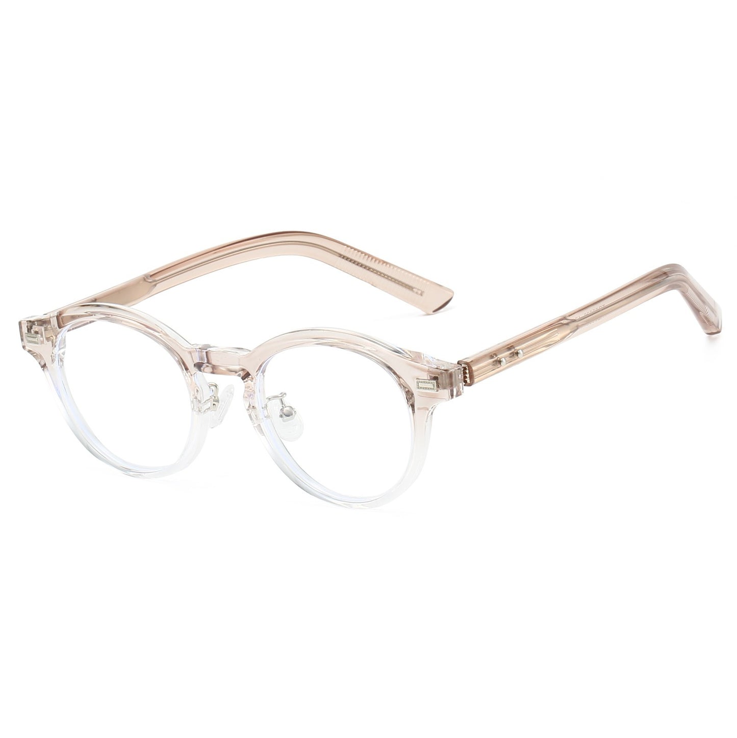 Retro Round Glasses Anti Blue Light Blocking Clear Lens Fashion Frames