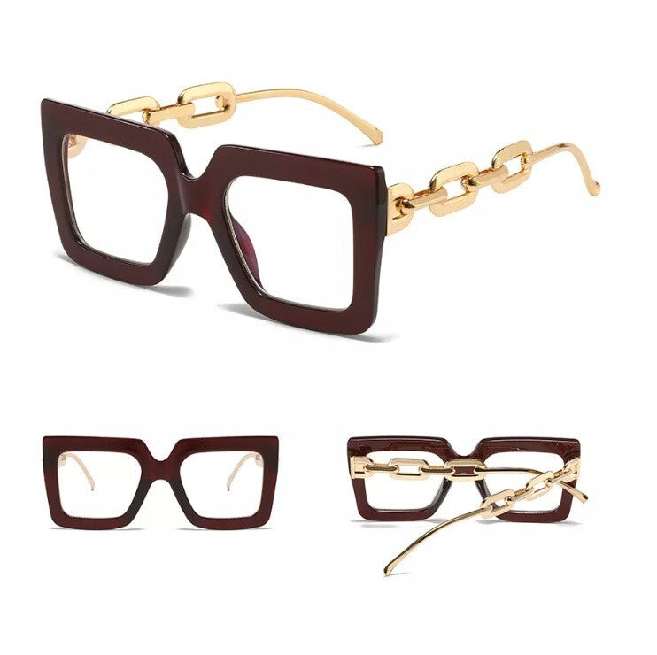 Black fashion New style Goggles Women Oversized Square Glasses Frames Men/Women