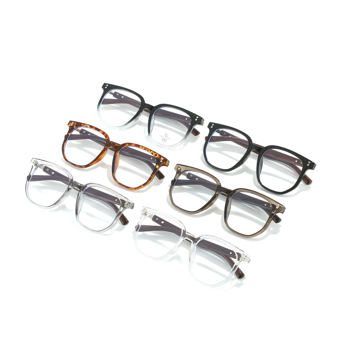 Eyeglasses Frames Trend Flat Glasses Men Women Wood Grain Legs Fashion Style