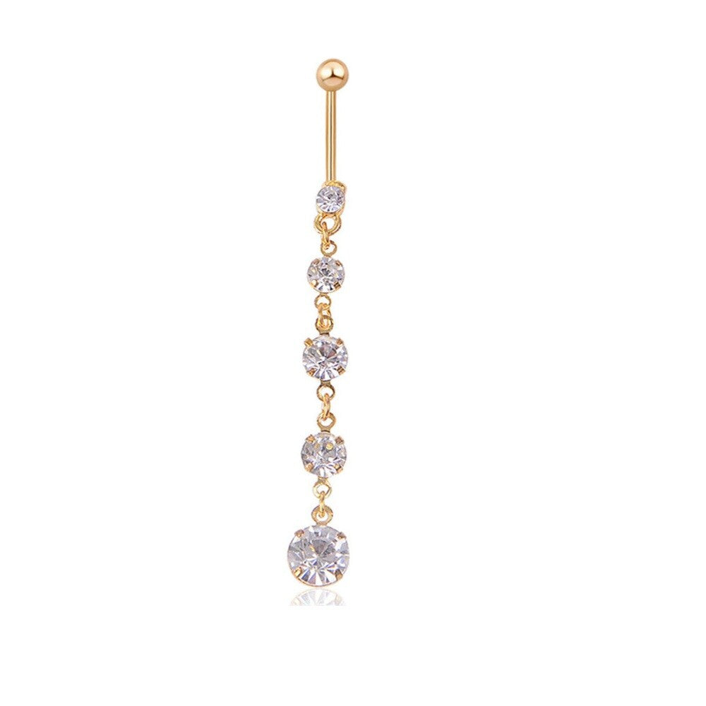 UK Belly Button Bars Body Piercing Ring Drop Dangly Reverse Silver Navel Bar