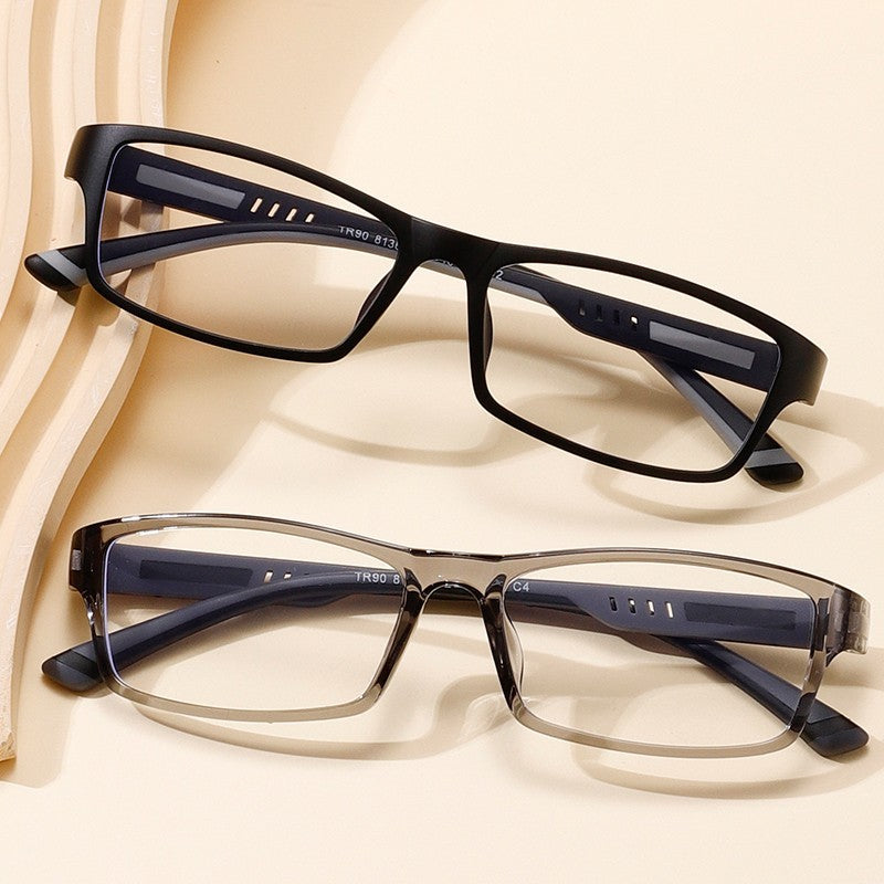Blue Light Blocking Glasses Rectangle Black Computer Gaming Glasses TR90 Unisex