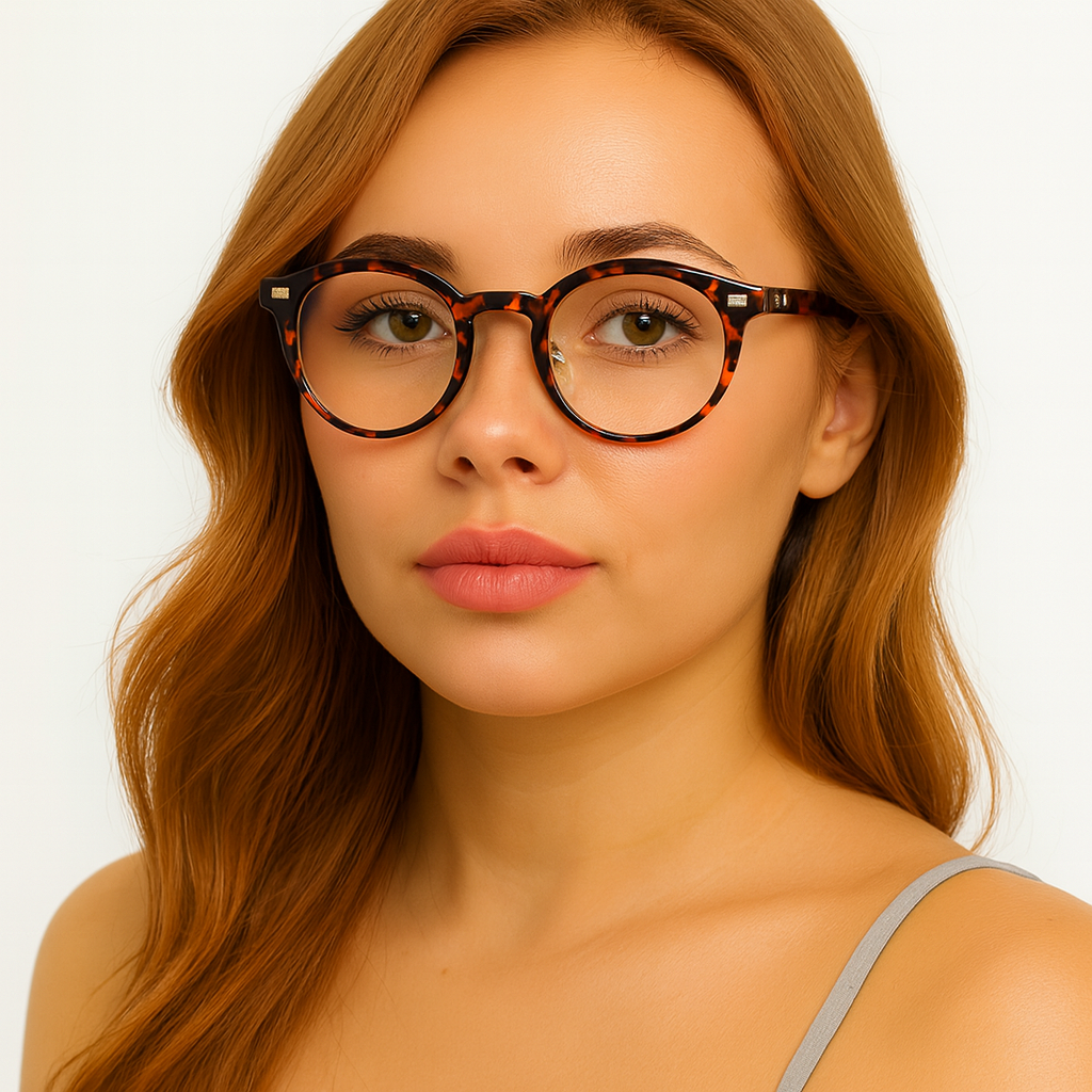 Retro Round Glasses Anti Blue Light Blocking Clear Lens Fashion Frames
