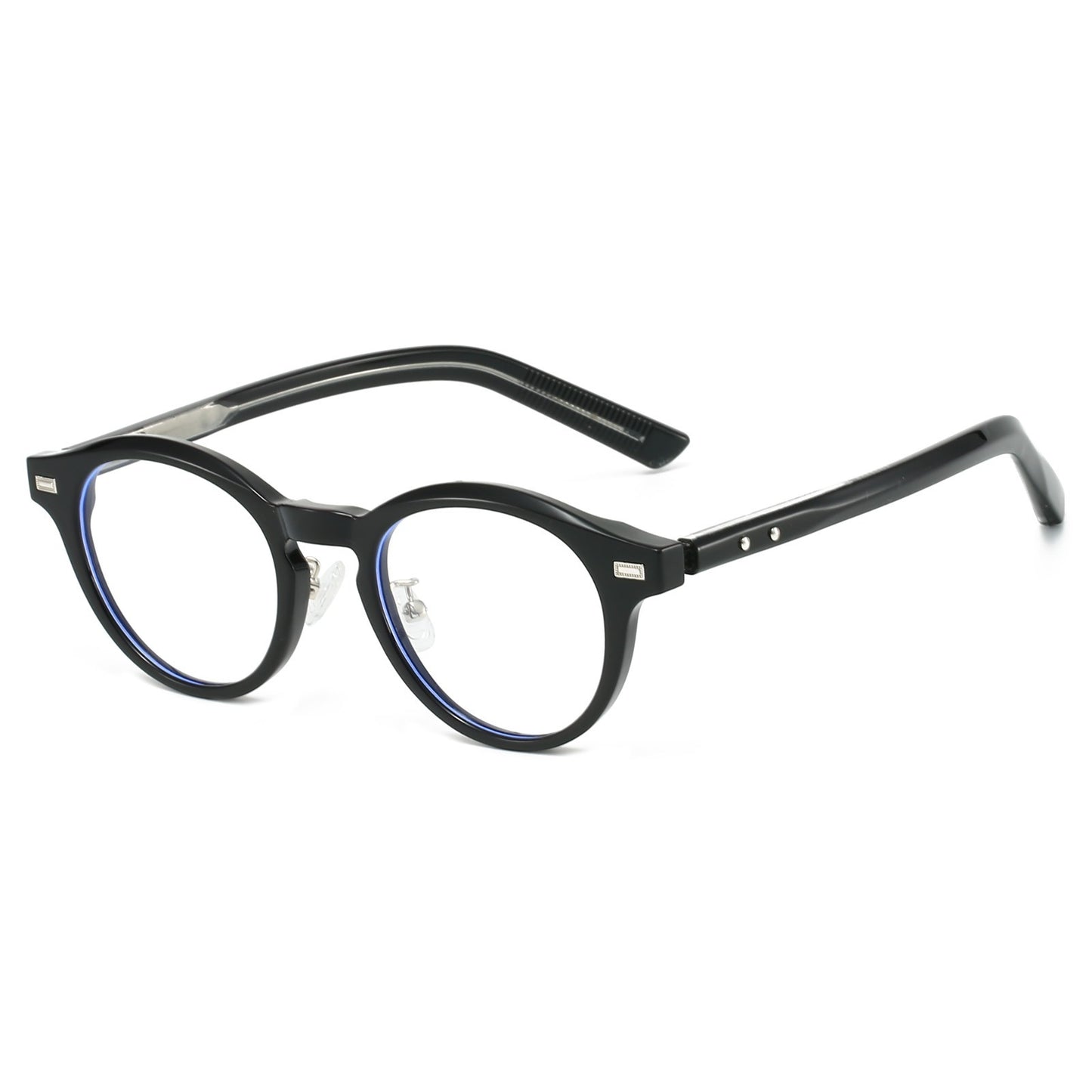 Retro Round Glasses Anti Blue Light Blocking Clear Lens Fashion Frames