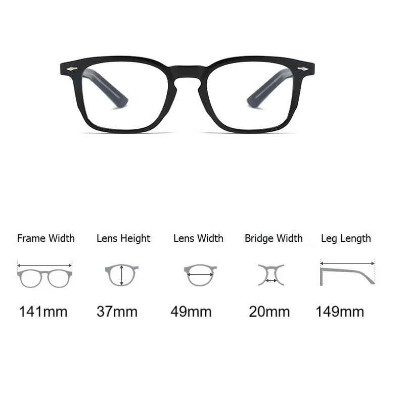 Square Blue Light Blocking Glasses Stylish Anti-Glare Eyewear for Men and Women