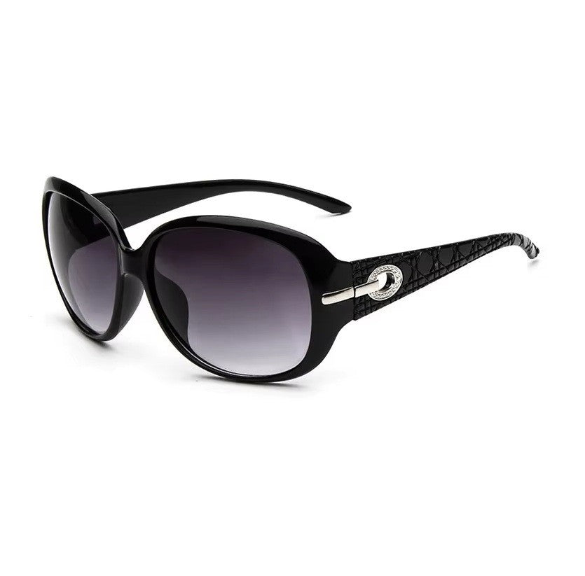Women's Oversized Black Sunglasses UV400 Gradient Lens Designer Style Fashion UK