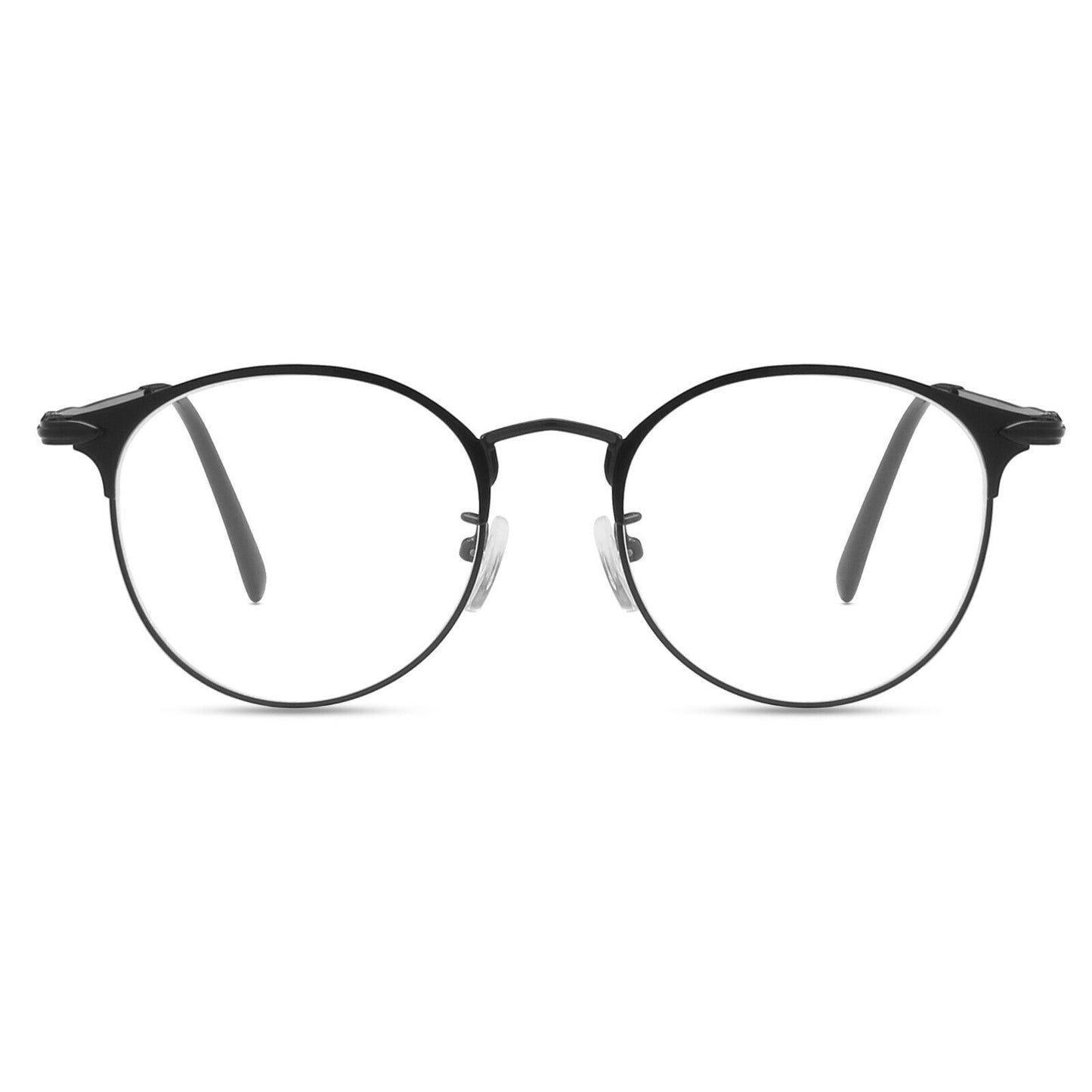 Unisex Round Metal Frame Clear lens Retro Geek Glasses