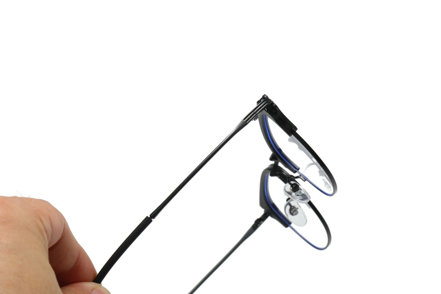 Unisex Retro Metal Square Frame Glasses – Blue Light Blocking for Work & Study