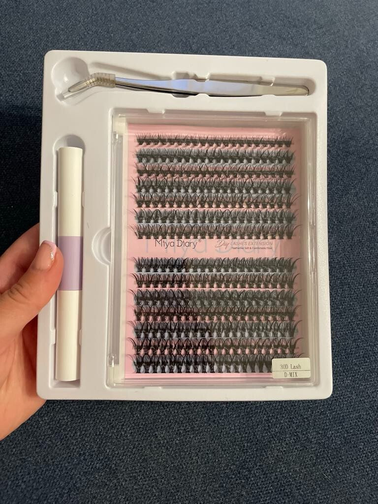Miya Diary DIY Lash Extension Kit – Professional Eyelash Cluster Kit with Tools