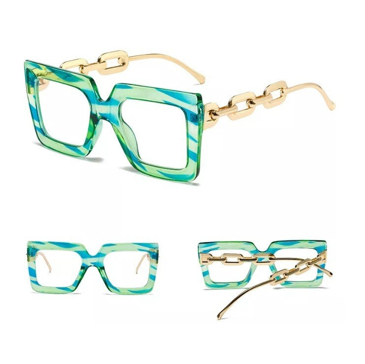 Black fashion New style Goggles Women Oversized Square Glasses Frames Men/Women
