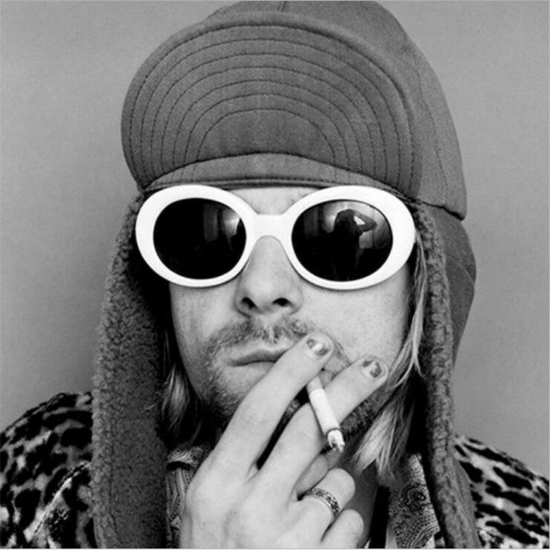 New fashion Kurt Cobain Oval Sunglasses Harajuku Men Vintage Retro Female