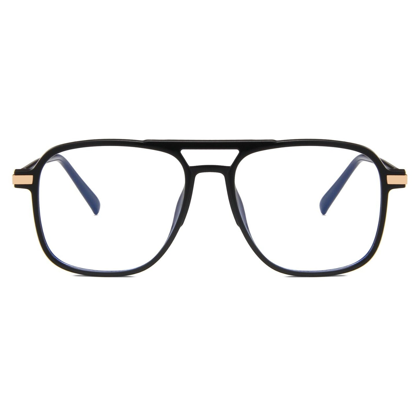 Double Bridge Square Anti-blue Light Glasses Men/Women Vintage Computer Glasses