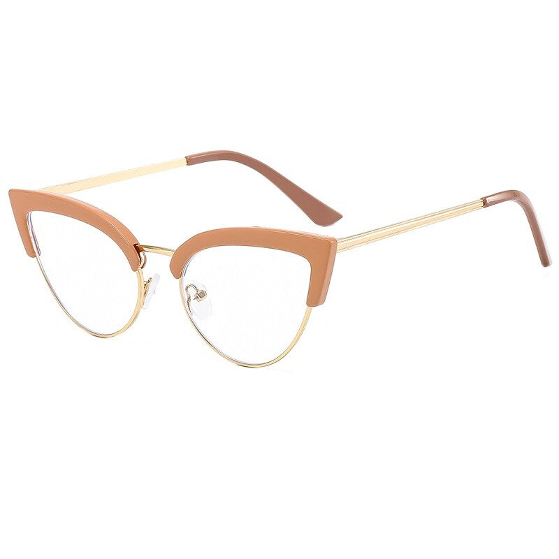 New Brand Women Glasses Frames Vintage Classical Half Frame Eyeglasses