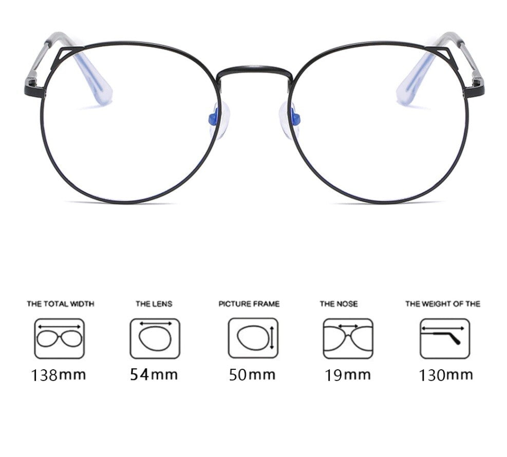 Cat Eye Glasses Eyeglasses For Women Retro Anti Blue Light Eyewear