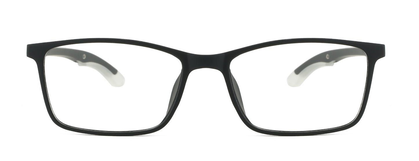 Blue Light Blocking Glasses Rectangle Black Lightweight Computer Glasses TR90