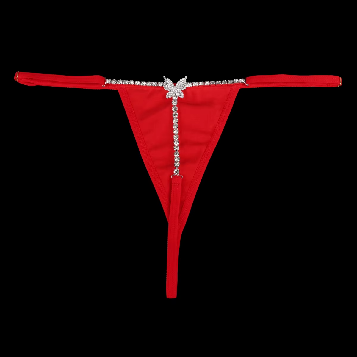 Women Chain Thong Sexy Panties Rhinestone Crystal Body Waist Jewelry