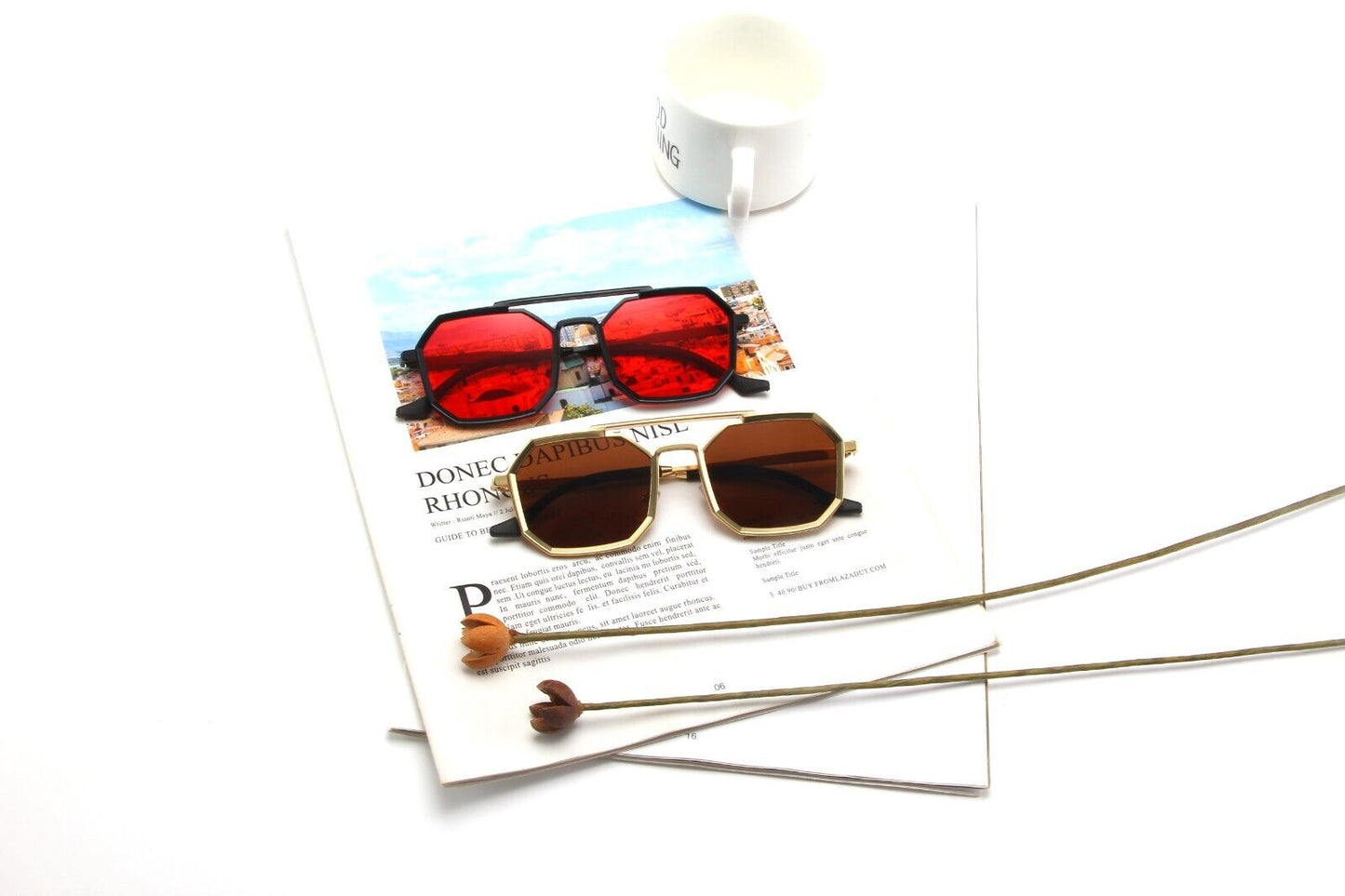 Metal Sunglasses Square Sunglasses Sunglasses for Men/Women Polygon Sun Glasses