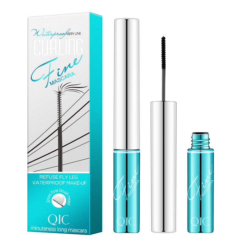 QIC Curling Fine Mini Mascara Long Lasting Skinny Micro-Cara 2.5mm Thin Brush