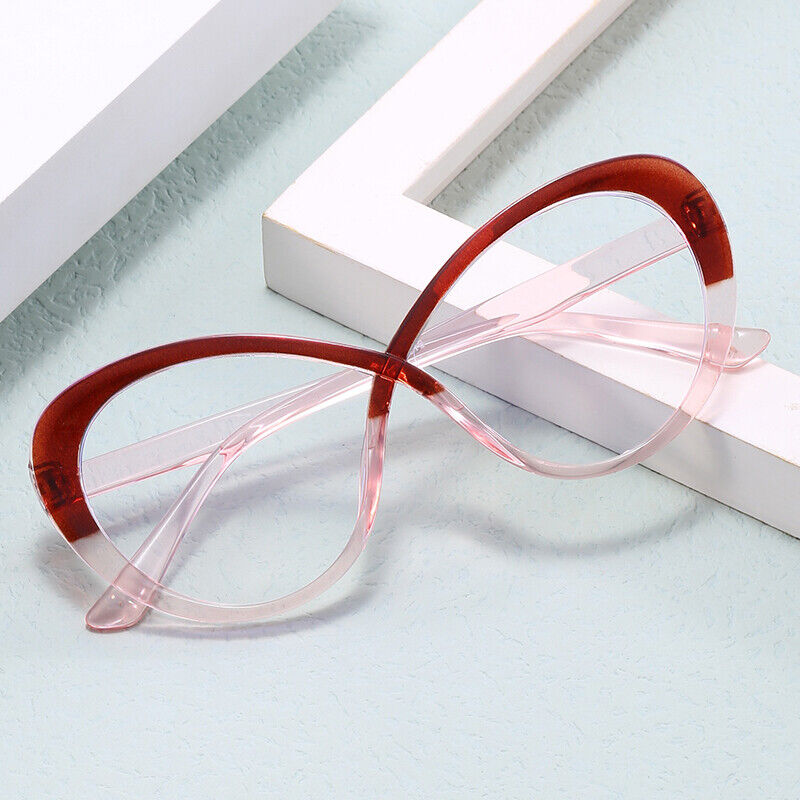 Luxury Oversized Oval Anti Blue Light Glasses New Women Frames Eyewear