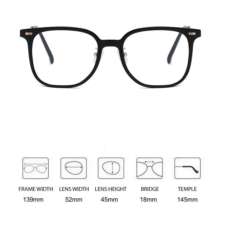 Black Round Unisex Blue Light Blocking Glasses