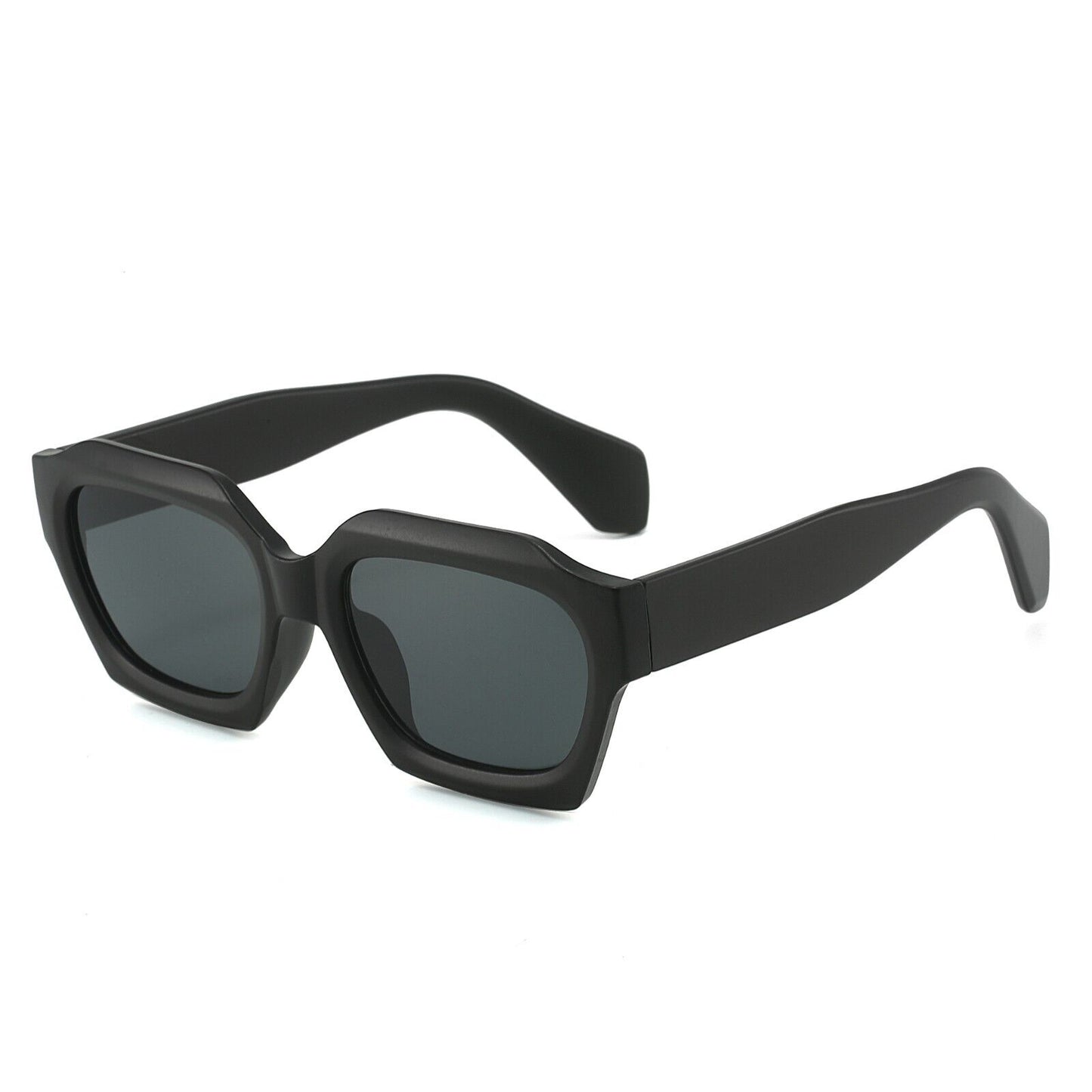 Simple Thick Frame Sunglasses Woman Polygon Euro-American Style Eyewear Glasses