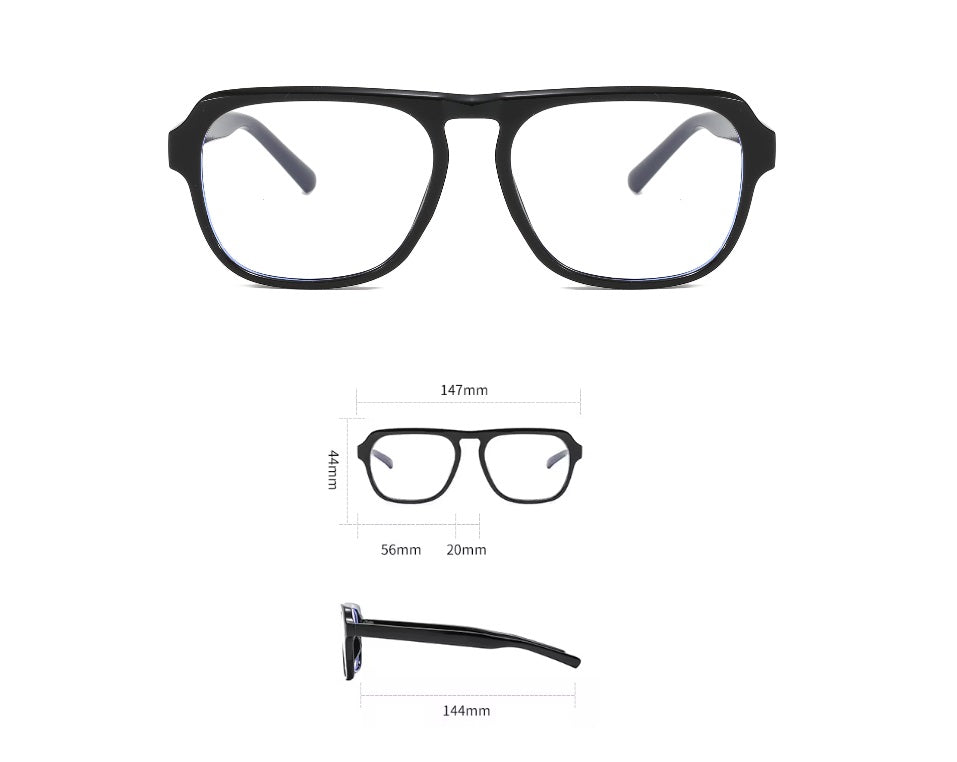 Thick Square Frame Clear Lens Glasses Eyeglasses Super Oversized Fashion and Costume
