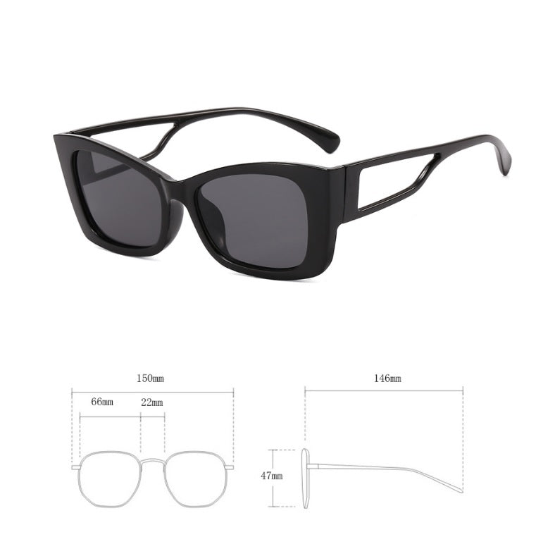 Fashion Hollow Design Cat Eye Sun Glasses