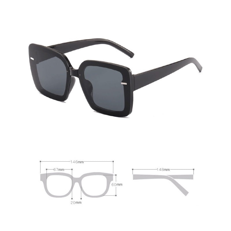 New Style Womens Ladies Sunglasses Square Oversized Luxury Flat Top Glasses