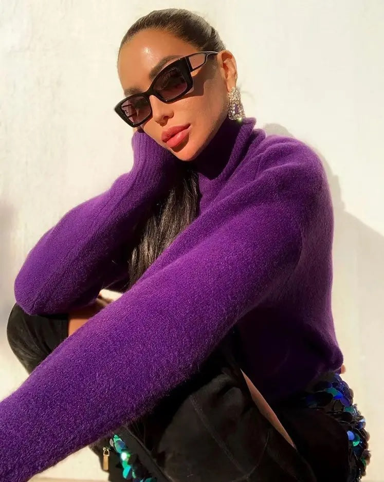 Fashion Hollow Design Cat Eye Sun Glasses