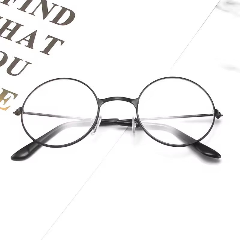 Kids Women Men Fashion Vintage Retro Metal Frames Clear Lens Glasses Eyewear Round Circle Glasses