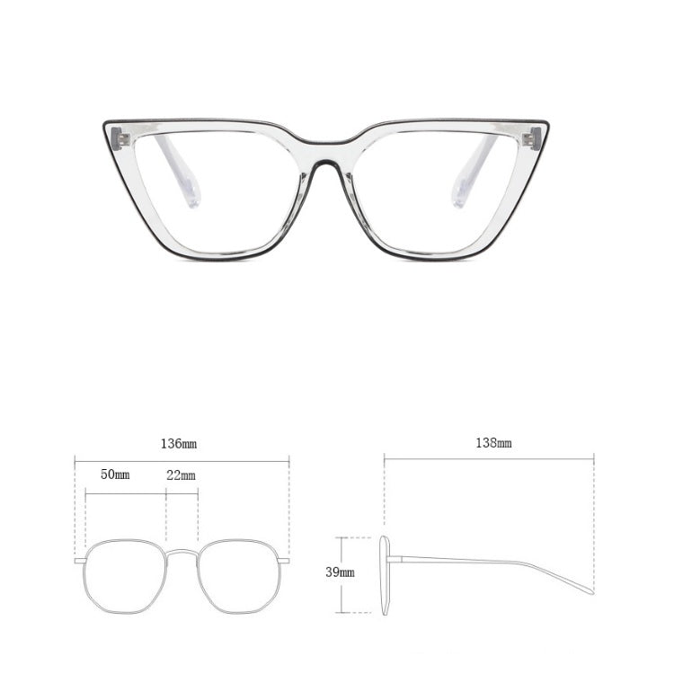 Women Cat Eye Computer Anti Blue Glasses Classic Fashion Hot Style Eyewear