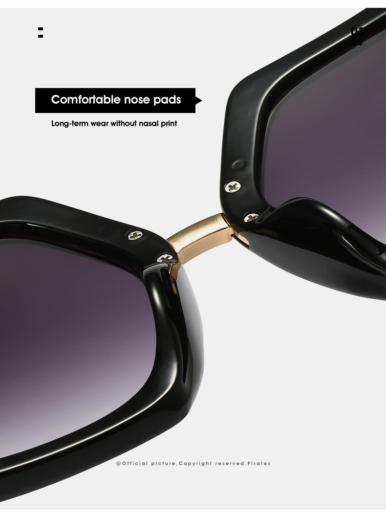 Oversized Sunglasses Womens Square Flat Top Large Black Luxury Ladies Big UV400